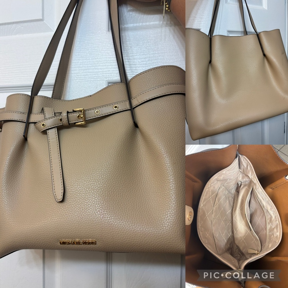 Michael Kors Tan Structured Leather Tote